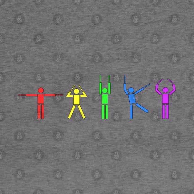 Taiko People rainbow w border by Austin Taiko